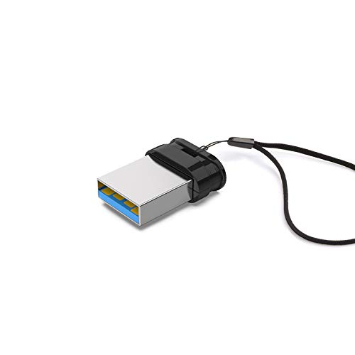 Chiavetta USB 3.0 Mini da 32 GB, Vansuny Pendrive USB 32GB 3.0 ad Alta Velocità Fino a 60 MB/sec. in Lettura, Memoria Esterno Penne USB Flash Drive con Cordino Portatile per Laptop PC TV Auto (Nero)