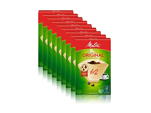 Melitta filtro per caffè 1 x 2/80 naturale marrone (9 x confezione da 80 filtri)