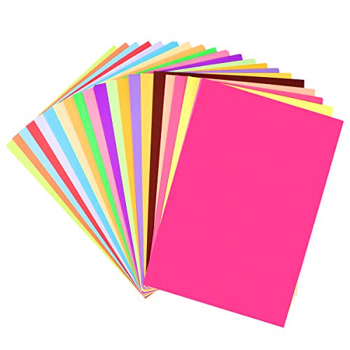 Supvox, Risma di carta con colori pastello, carta per stampante perfetta per la scuola e i progetti fai da te, formato A4, 100 fogli di colori assortiti