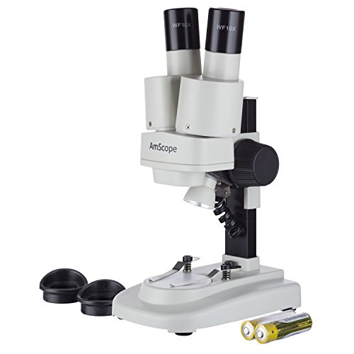 AmScope-Kids - SE100-LED, microscopio stereo portatile a LED 20 x