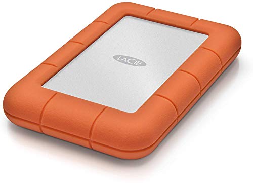 LaCie Rugged Mini, Unità Disco Esterna da 2 TB, USB 3.0, Arancione/Grigio (LAC9000298)