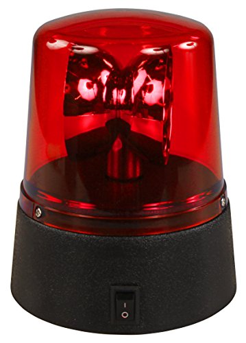 Lampada polizia a led di colore rosso, ricrea la luce roteante della sirena sulle macchine della polizia. Dimensioni 11x9.2 cm