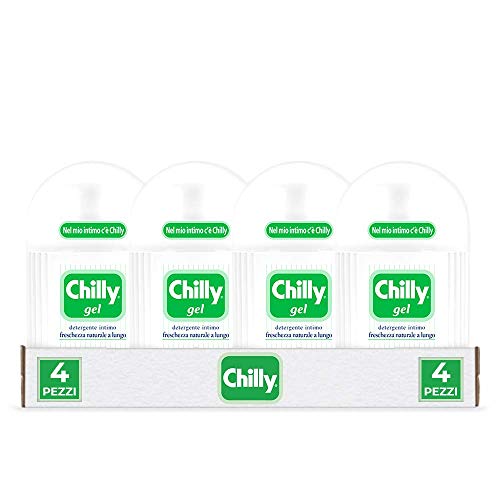 Chilly Detergente Intimo Gel, 300 ml, 4 Pezzi