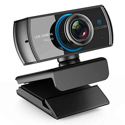 LOGITUBO HD Webcam 1080P Telecamera Live Streaming con Doppio Microfono Web Cam Funziona con Xbox One/PC/MacBook Supporto OBS/Facebook/Youtube