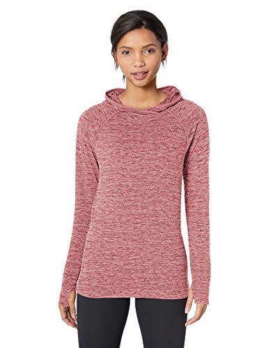 Amazon Essentials Brushed Tech Stretch Popover Hoodie Athletic-Hoodies, Wild Ginger Space Dye, US S (EU S - M)