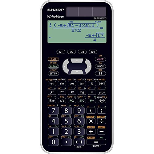 Sharp EL-W550XG - Calcolatrisce scientifica, colore: nero