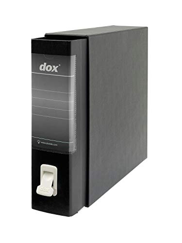 Esselte Dox - Scatole archivio, formato: A4, colore: bianco Pacco da 6 nero