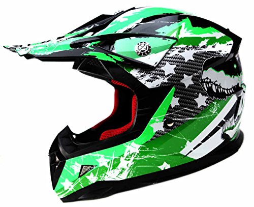 Casco Moto Bambino Motocross Integrale - YEMA YM-211 Caschi Bambini Motard Cross Integrali Downhill DH ECE Omologato Ragazza Ragazzo, M