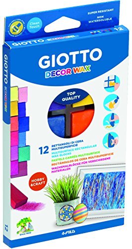 Giotto Decor Wax pastelli a cera multisuperficie in astuccio da 12 colori