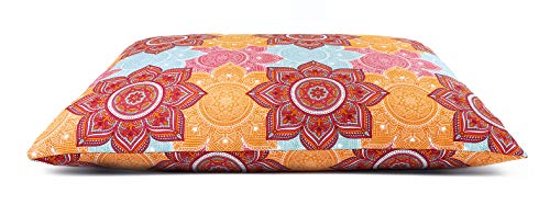 Mandala Cuscino Rettangolare in Tessuto con Stampe Digitali, Dimensioni cm 80X55X10