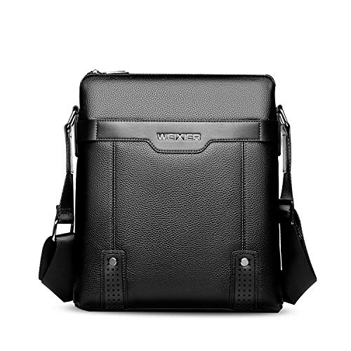 FANDARE Borse a tracolla Uomo Borsello Uomo Messenger bag Uomo Borse da Uomo Tracolla Borse a Spalla Commerciale Viaggio Impermeabile PU Nero