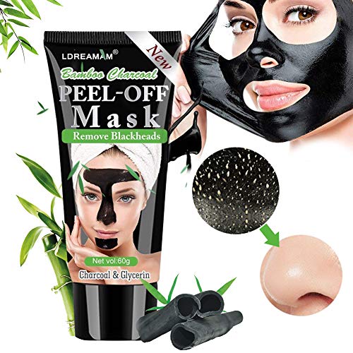 Black Mask,Maschere Viso,Maschera Nera,Rimuovere Punti Neri, Blackhead Remover Maschera Purificante peel-off Mask con carbone attivo per una profonda pulizia dei pori di crema per il viso (60g)
