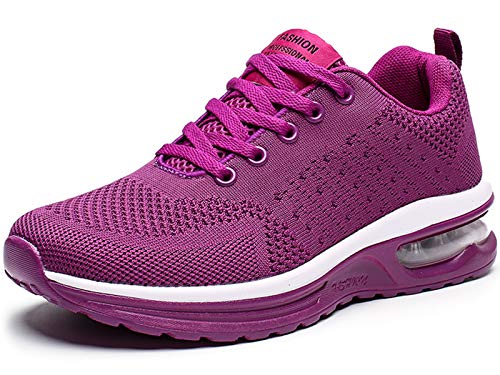 GAXmi Scarpe Running Donna Ginnastica Cuscino d'Aria Sneakers Fitness Sportive Scarpe da Corsa Viola 35 EU (Etichetta 36)