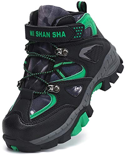 Mishansha Scarpone Trekking Bambini Antiscivolo Scarponi da Montagna Ragazzi Scarpa da Escursionismo Ragazze Leggeri Scarpe Invernali Verde Gr.33