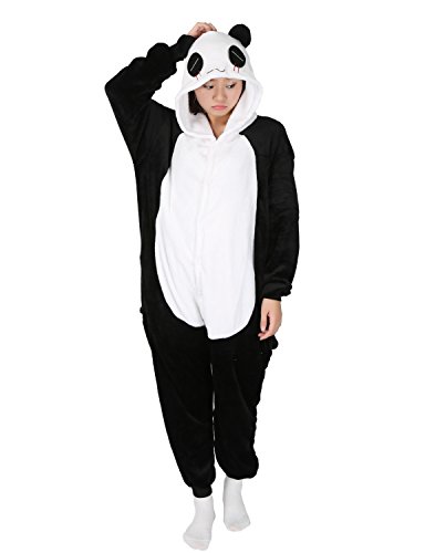 LATH.PIN Pigiama Panda Donna Kigurumi Unisex Adulto Cosplay Halloween Carnevale Costume Animale Pigiama Pinguino