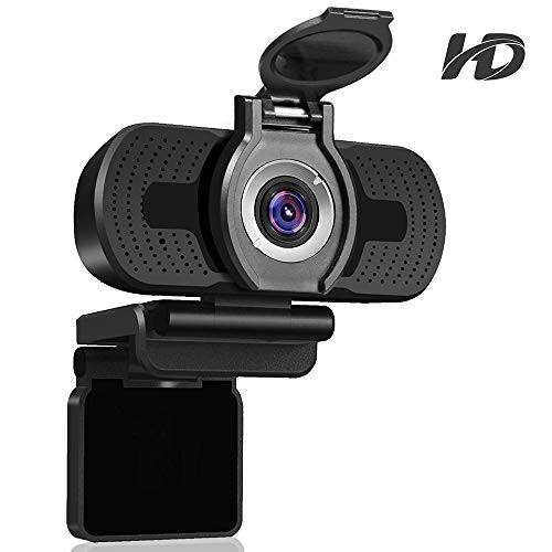 Dericam Webcam 1080P con Microfono, Webcam per Computer USB, videocamera per Computer Plug And Play per PC/Mac/Laptop, per Streaming di videochiamate, conferenze, Giochi, lezioni Online