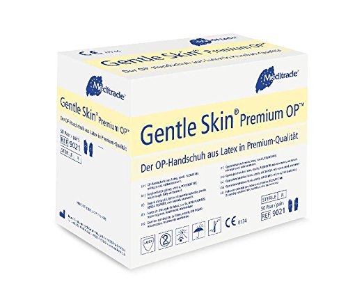 Meditrade 90218 W delicata pelle Premium chirurgici sterili in lattice senza polvere – misura 8 (confezione da 100)