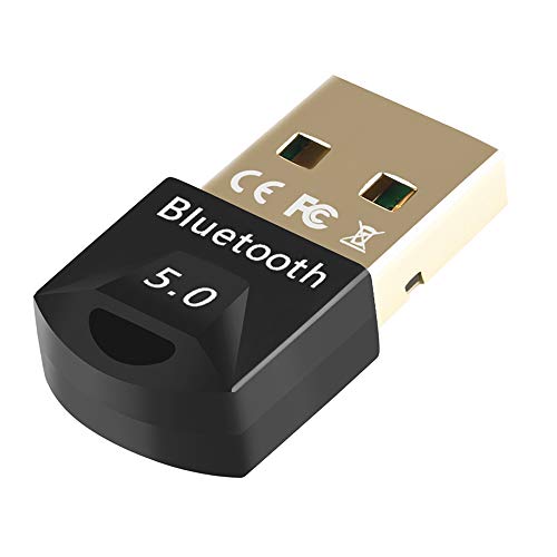 EasyULT Adattatore USB Bluetooth 5.0, Dongle Bluetooth 5.0 Wireless, Bluetooth Trasmettitore e Ricevitore per Windows 10/8.1/8 / 7 / XP, Plug And Play