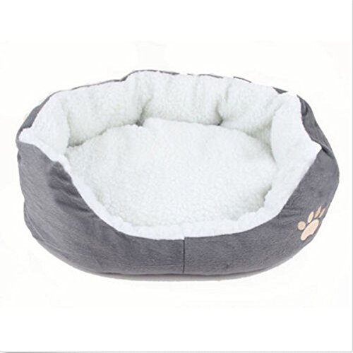 Cuccia rotonda o ovale in pile per gatto o cane di piccola taglia (Ash)