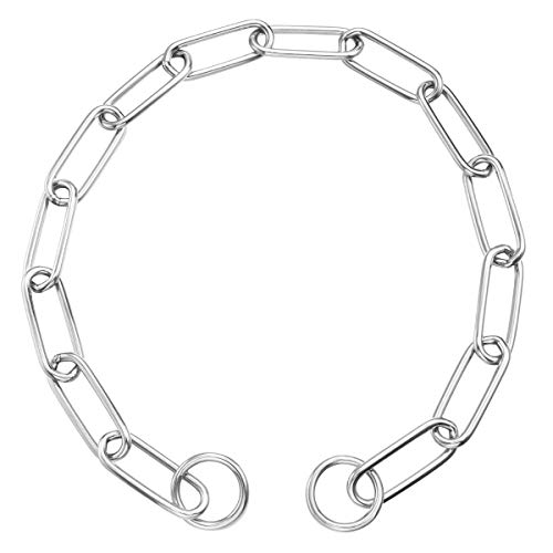 UEETEK Collare catena In acciaio inox per Cani 3.0mm x 55cm