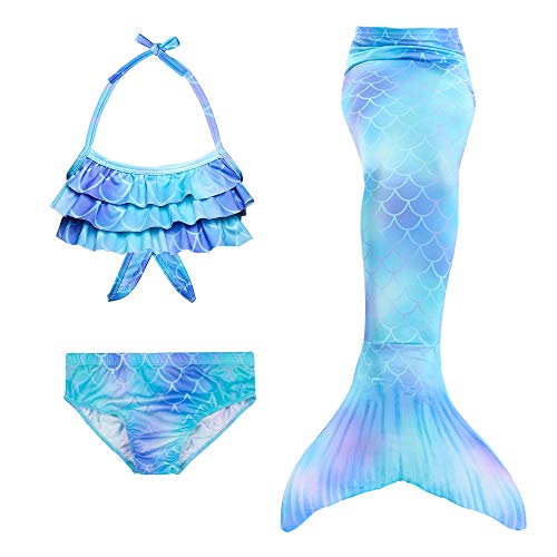 shepretty Coda di Sirena con Bikini per Bambina,wupuA6,120