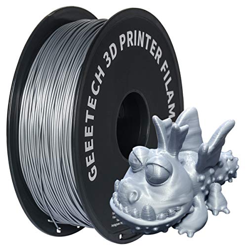 GEEETECH 3d filamento pla, 3d pla filamento 1.75 mm 1 kg, High Quality Reliable 3d Printing filamento For 3d printer, color: Argento