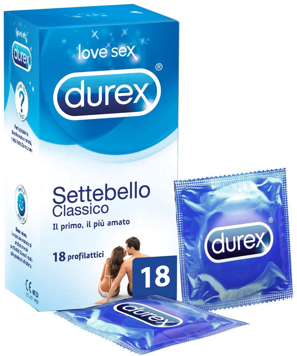 Durex Settebello Classico Preservativi, 18 Pezzi