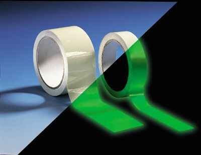 Phosphorescent Adhesive Tape, glows in the Dark 25 mm x 10 m