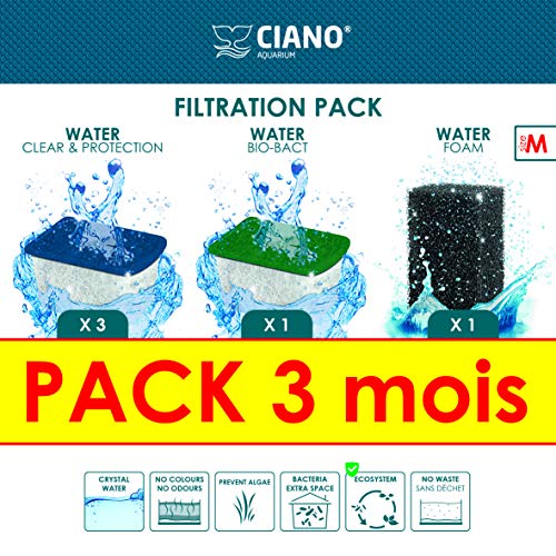 Askoll 280801 Ciano Acquario Consumables Pack 3 Mesi per Aquariophilie Taglia M, M