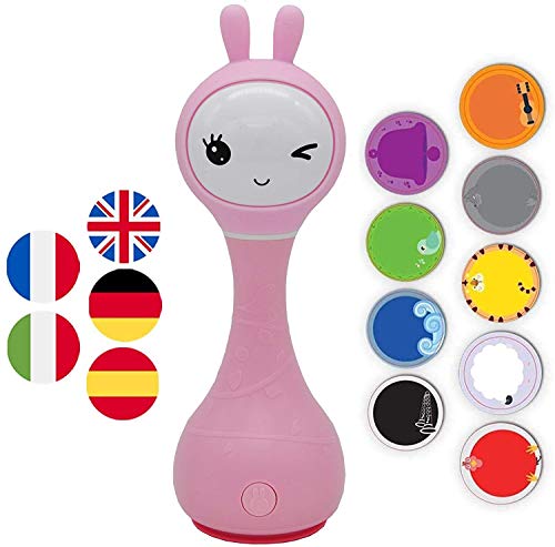 Alilo® Smart Bunny - Coniglietto Intelligente sonoro – R1 - Sonaglio per Bambini (Multilingual - Rosa Fucsia)