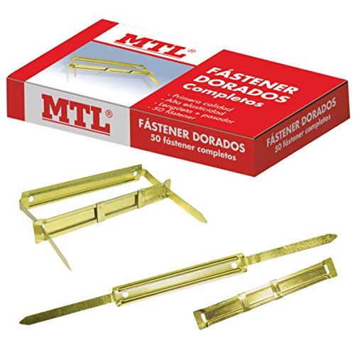 MTL 79190-Set di 50 fasteners, colore: oro