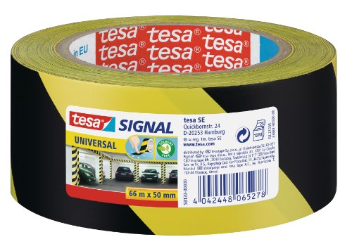 Tesa 58133-00000-00-50 mm x 66 m pericolo nastro adesivo - giallo/nero (6-roll)