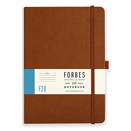 Forbes, quaderno classico a righe, formato A5, a righe A5 Tan