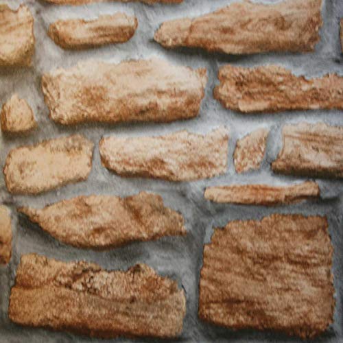 Fablon - Pellicola Adesiva, Effetto Muro di Pietre, 45 cm x 15 m