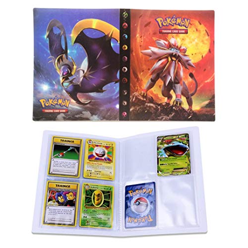 Porta Carte Pokemon, Raccoglitore Carte Pokémon, Album per Carte Pokemon GX, può ospitare 120 Carte a Caricamento Singolo o 240 a Doppio Caricamento (Sun And Moon)