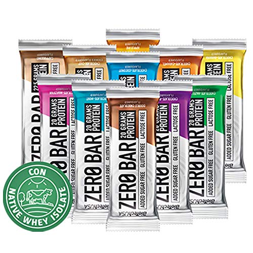 BioTech USA Zero Bar - Barretta proteica, confezione assortita, nuovi gusti, 20 pezzi da 50 g