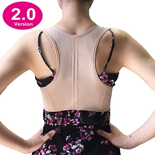 isermeo Fascia Correttore Posturale Dritta Schiena [Versione 2.0], Correttore Postura Spalle Tutore, Posturale Correzione Corsetto, Body Sculpting Vest Prevenire Seno Cascante per Donna (M)