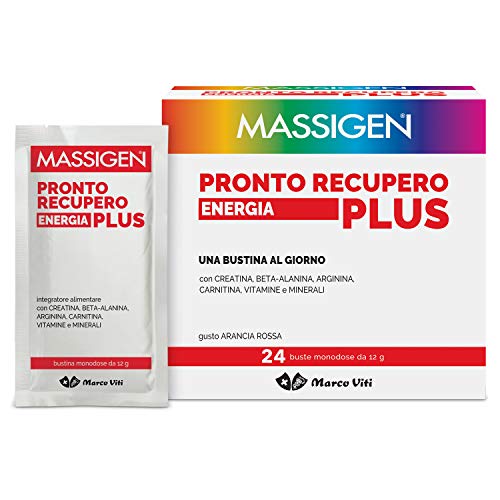 Massigen Vvmi062 Pronto Recupero Energia Plus - Integratore con Sali Minerali, Vitamine, Carnitina, Arginina, Beta-Alanina - 400 G