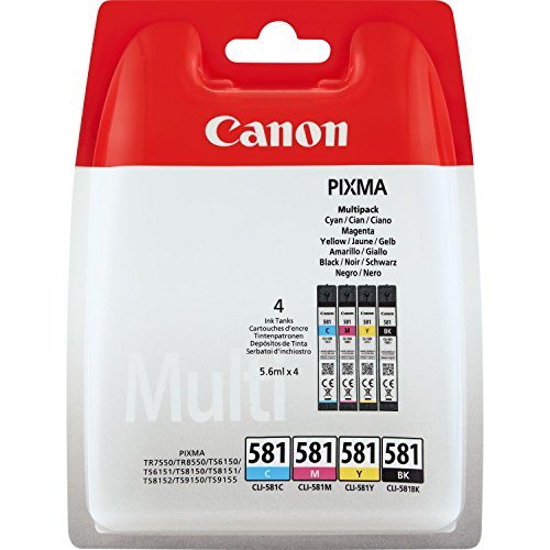 Canon CLI-581 Multipack 5.6ml 5.6ml Nero, Ciano, Magenta, Giallo cartuccia d'inchiostro