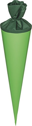 Heyda 204870054 - Sacchetto per la scuola, con chiusura in feltro, altezza 70 cm, diametro 19 cm, in cartone, 380 g/m2, verde