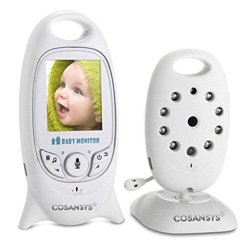 GEEDIAR Wireless Video Baby Monitor con Fotocamera Digitale Visione Notturna Monitoraggio della Temperatura e citofono