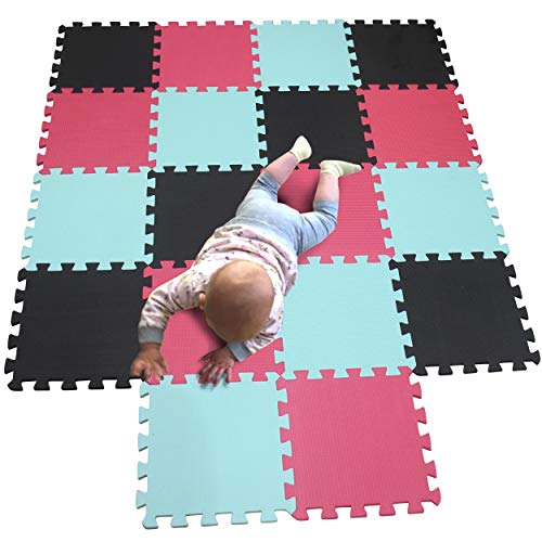 MQIAOHAM baby bambini bambino foam giochi gioco incastro mat per pezzi play puzzle schiuma tappetino tappeto Nero Green Rosso 104108109