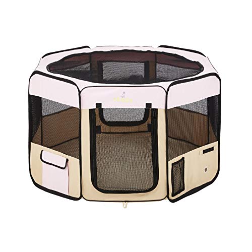 Zampa Portable Foldable Pet Box, Pen Kennel + Custodia da Trasporto per Cani Piccoli Cuccioli/Gatto