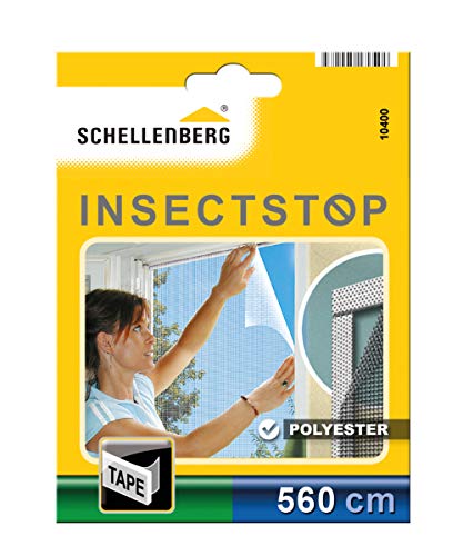 Schellenberg 10400 Nastro di Fissaggio Trasparente per zanzariere in Poliestere, 5,6 m Transparent