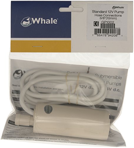 Whale Pompa elettrica ad Immersione Standard, 12V, 10 Litri - Colore Bianco