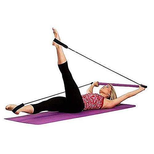 CHYIR, barra da palestra portatile per pilates, yoga, esercizi, fitness, barra con fascia elastica per i piedi