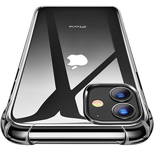 CANSHN Cover Compatibile iPhone 11, Custodia Trasparente per Assorbimento degli Urti con Paraurti in TPU Morbido [Protettiva Sottile] per iPhone 11 da 6,1 Pollici - Traslucido Nero