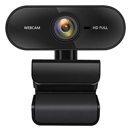 Agedate 1080P Full HD Webcam con Microfono PC Stereo Plug And Play Camera Web Messa a Fuoco Automatica, Correzione dell'esposizione per PC, Android, Skype, Chat Video e Registrazione