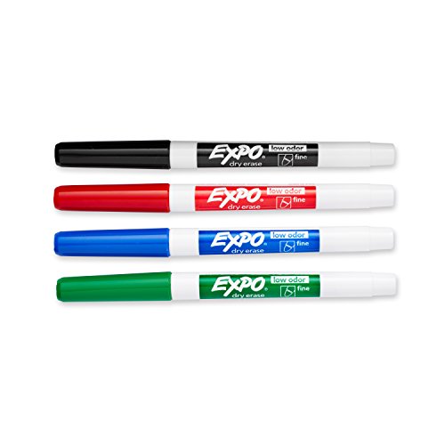 Sanford L.P. - Expo2 Low Odor Dry Erase Marker Set Fine Tip - 4 Pack
