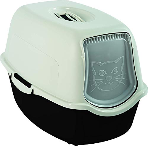 Rotho Lettiera chiusa per gatti con coperchio e porta | Cassetta igienica toilette per gatti, facile da pulire, con filtro al carbone attivo blocca odori.